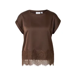 VILA Bluza VIELLETTE  temno rjava