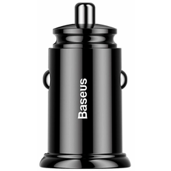 Baseus Circular Car Charger 2xUSB QC3.0 5A 30W (Black)