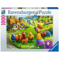 Ravensburger puzzle (slagalice) - 1000pcs Srećne ovčice RA16949