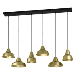 Eglo 390017 - Luster na sajli SAVARNA 6xE27/40W/230V zlatna