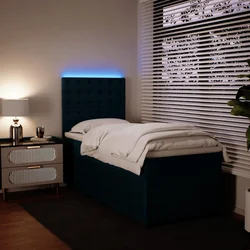 vidaXL vidaXL Box spring postelja z vzmetnico modra 90x190 cm žamet, (21308694)