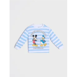 Sinsay - Pamučna dukserica sa printom Mickey and Donald - belo