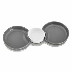 Komplet 3 servirnih skled s pladnjem Villa Altachiara Yin&Yang, 38 x 16,5 cm
