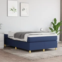 Okvir za krevet s oprugom plava 120x200 cm tkanina