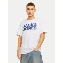 JACK & JONES Majica  modra / mornarska / črna / bela