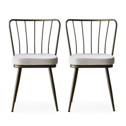 Hanah Home Set 2 trpezarijske stolice Krem