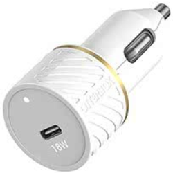 OtterBox USB-C Fast Charge Car Charger, 18W, White (78-52703)