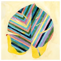 PJÄTTERYD Slika, prugasti list, 90x90 cm