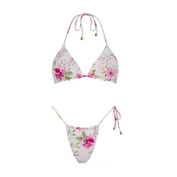 Acuarela Brand Bikini Rio Triangle Bikini Set off-bela