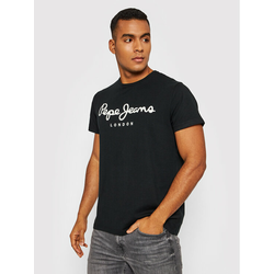 Pepe jeans Majice s kratkimi rokavi ORIGINAL STRETCH Črna