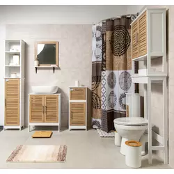 Tendance ormarić za kupatilo sa vratima i fiokom Stockholm 36,5X30X83Cm Mdf Bambus Bela