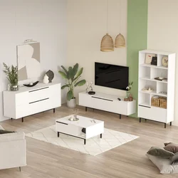 Hanah Home Set nameštaja za dnevnu sobu ON21-W, Beli