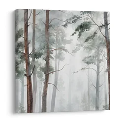 Slika akvarelni gozdni motiv - 40x40