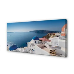 tulup.si Slika na platnu Grčija morje panorama stavb 120x60 cm