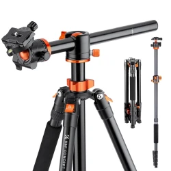 K&F Aluminium Camera Tripod with Transverse Center Column T255A3+BH-28L