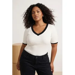 Trendyol Curve Ženska bluza Tbbss25Af00072, Krem