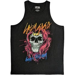 Lady Gaga Majica Skull Unisex Charcoal Grey L