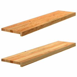 Prozorske klupice 2 kom svijetlosmeđe 110x30x2 cm masivne hrast