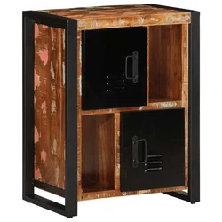 Vidaxl Komoda večbarvna 55x35x70 cm trden predelan les