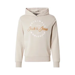 JACK & JONES Majica JWHMILO kremna/rjava/bela