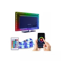 Solight WM58 - LED RGB Traka za TV LED/6W/5V Wi-Fi Tuya + daljinski upravljač