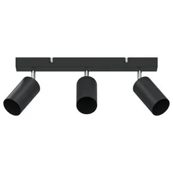Stropni reflektor s reflektorima Crna 38 x 6 x 16 cm Metal