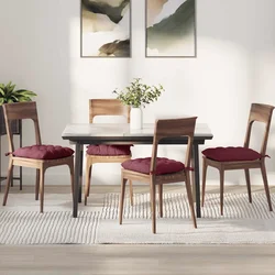Jastučići za sjedenje 4 pcs Vinska crvena 40 x 40 x 6 cm