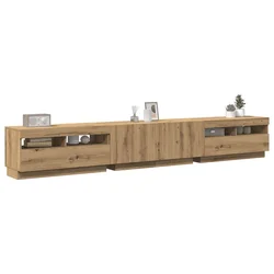 TV ormarić LED boja hrasta 260x35x40 cm konstruirano drvo