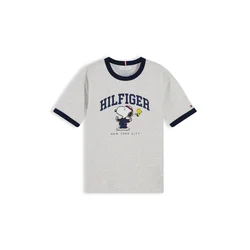 TOMMY HILFIGER Majica PEANUTS mornarska/rumena/siva/bela