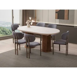 Hanah Home Trpezarijski sto na razlvačenje Gusto 2953, 180x77x90 cm, Bež