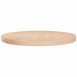 Okrugla stolna ploča O 80 x 4 cm netretirana masivna hrastovina