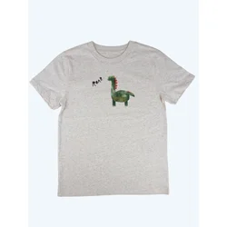 MelaDi Majica Dinosaurier volneno bela