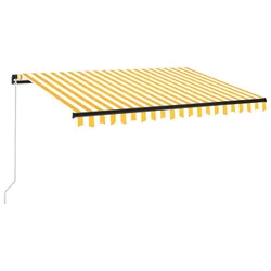 Tenda na ručno uvlačenje 350 x 250 cm žuto-bijela