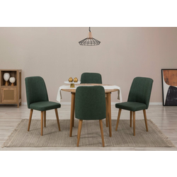 HANAH HOME Trpezarijski sto i stolice Vina 1070 Atlantic Pine Green