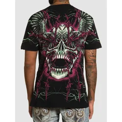 Affliction Ghost Image moška majica brown lava wash
