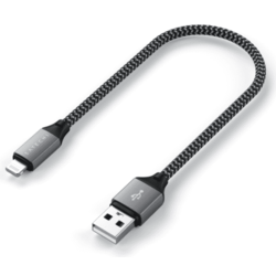 SATECHI USB-A to Lightning Braided Cable 25cm - Grey