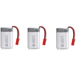 3 Pieces Rechargeable Lipo Battery (7.4V 750mAh) for Rc Quadcopter Drones MJX X300C X400 X800