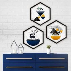 Wallity Uramljena slika 6GEN17172, 35x35 cm, 3 dela