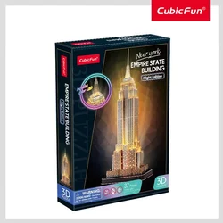Northix LED Empire State Building 3D sestavljanka za odrasle in otroke