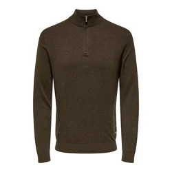 Only & Sons Pulover ONSLOUI temno rjava