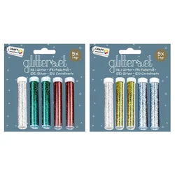 Bleščeči prašek Craft Sensations 5 x 5 gr - Set 1