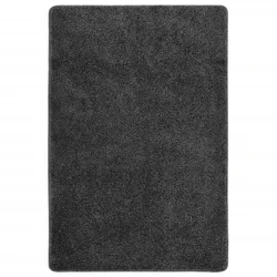 Vidaxl Košata preproga temno siva 140x200 cm nedrseča