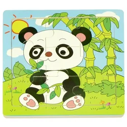 Lesena sestavljanka Panda 9 kosov