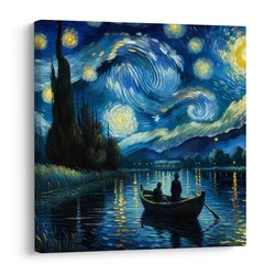 Slika čarobna noč na vodi - 20x20