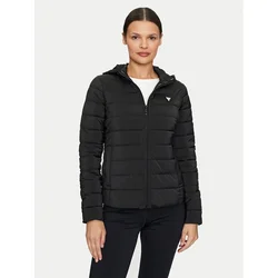 Guess SOLID HEAVY DIANN PUFFER JACKET Črna