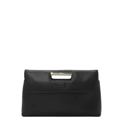Usnjena večerna torbica Furla črna barva, WE00644.BX3104.O6000