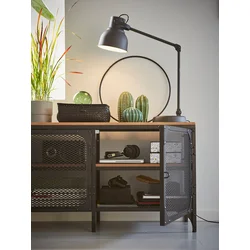 FJÄLLBO TV stalaža, crna, 150x36x54 cm