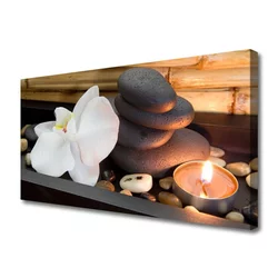 tulup.si Slika na platnu Orchid spa sveče 125x50 cm