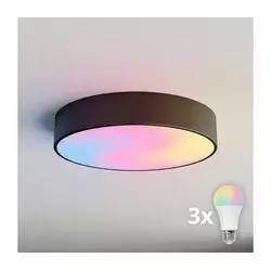 Brilagi - LED RGBW prigušiva stropna svetiljka CLARE 3xE27/9W/230V Wi-Fi crna