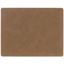 Pogrinjek SQUARE NUPO 35 x 45 cm, rjava, usnje, LIND DNA